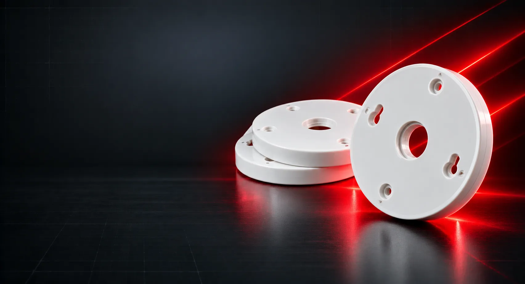 White PVC fan round sheets - R Five Industries
