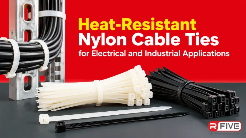 Heat-Resistant Nylon Cable Ties for Electrical and Industrial Applications - R Five Industries