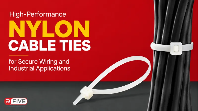 High-Performance Nylon Cable Ties for Secure Wiring and Industrial Applications - R Five Industries